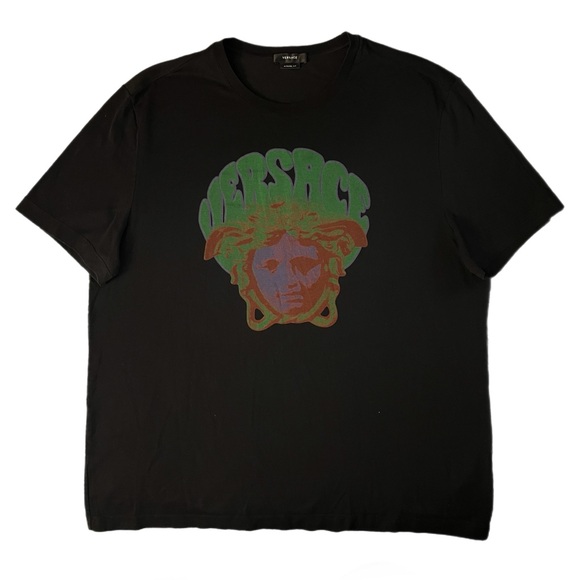 Versace Music Medusa Print 70’s Style Black T-Shirt